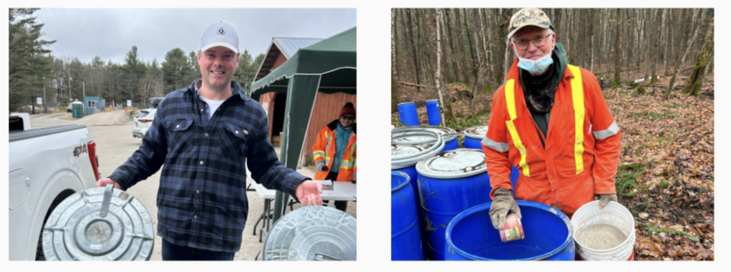 Volunteers participate in ASHMuskoka ash drive.